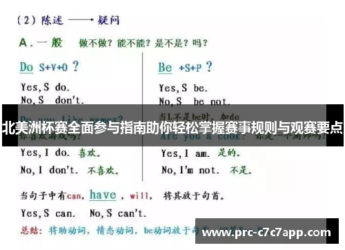 北美洲杯赛全面参与指南助你轻松掌握赛事规则与观赛要点
